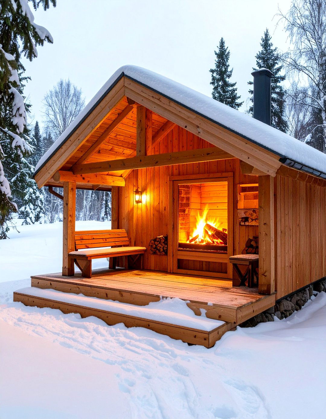 Wood Fired Cabin Sauna With Frontier Charm - 25 outdoor sauna ideas
