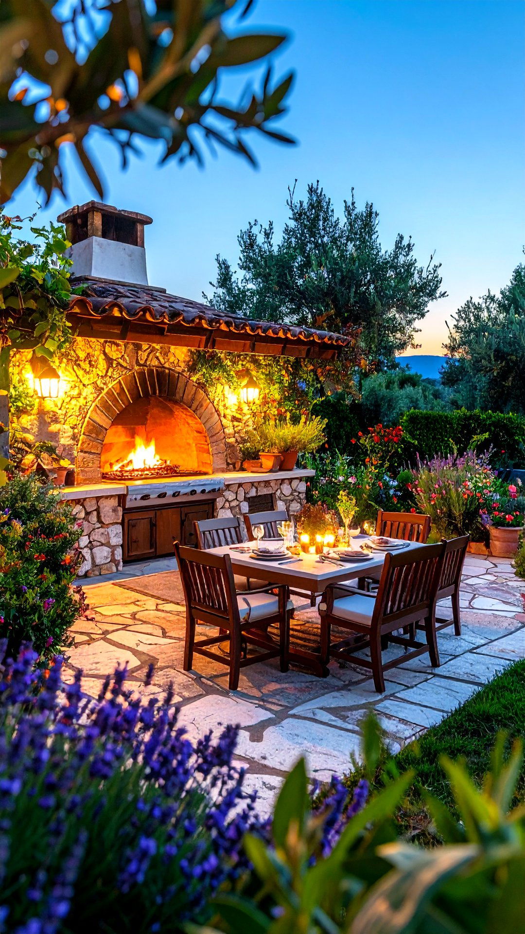 Wood Fired Oven Patio for Long Evenings - 25 greek garden ideas