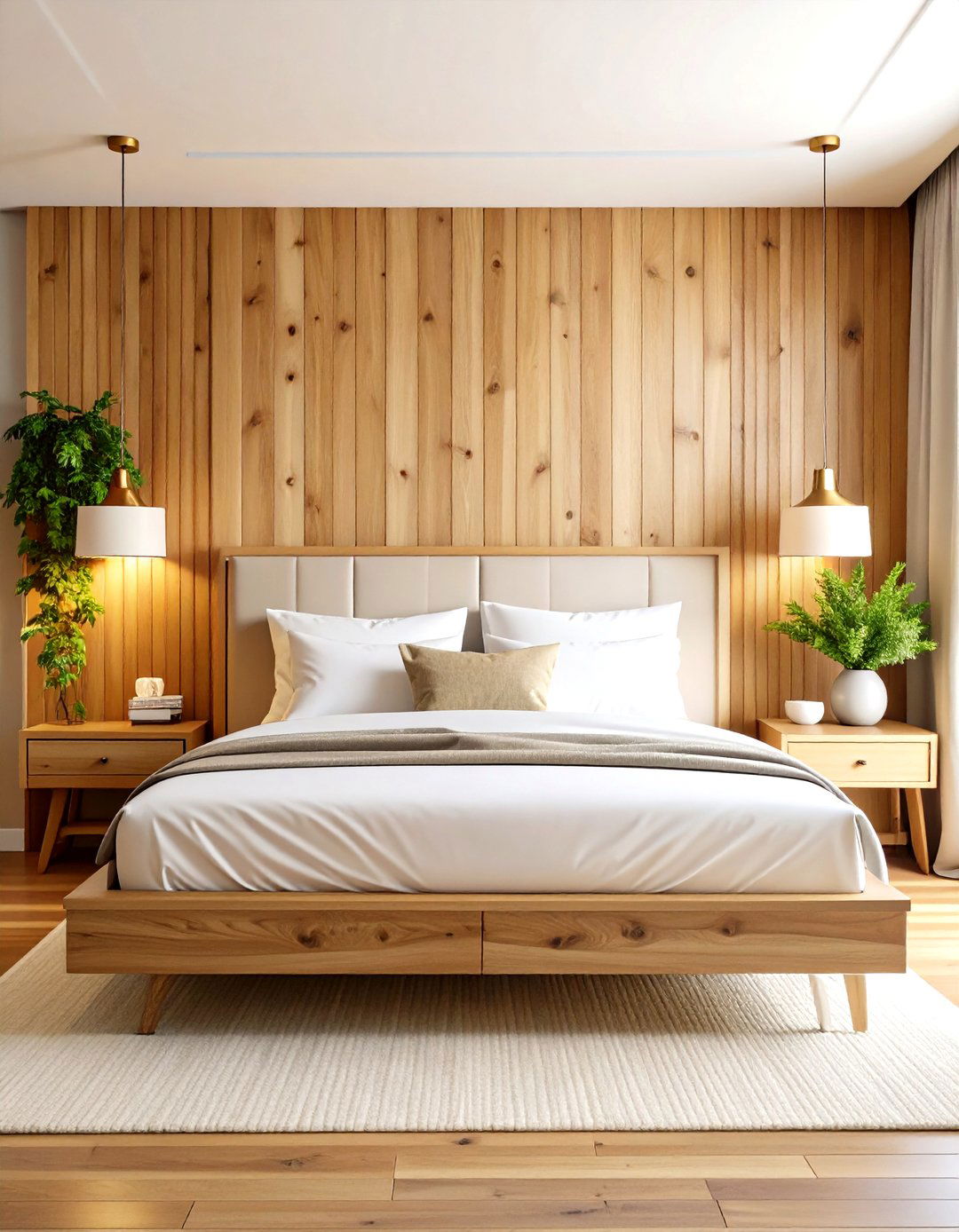 Wood Panelled Accent Walls for an Earthy Groove - 25 70s bedroom decor ideas