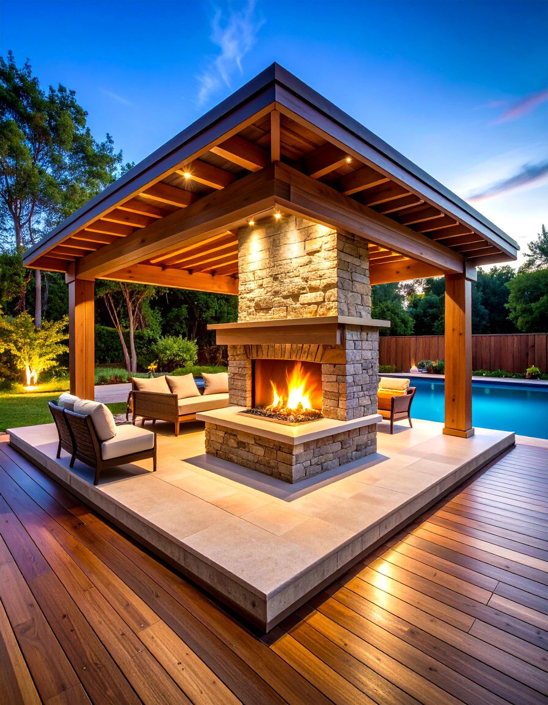 Wood Storage Outdoor Fireplace Keeps Fuel Handy - 25 outdoor fireplace ideas