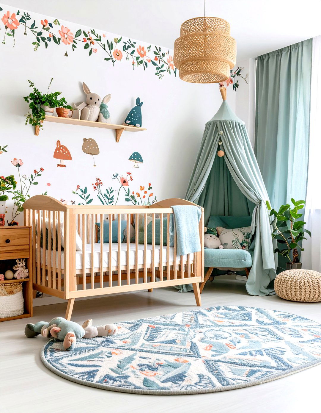 Woodland Meets Floral Nursery Theme - 25 floral nursery ideas