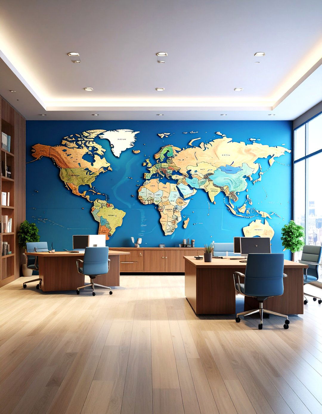 World Map Explorer Office Wallpaper for Global Mindsets - 25 office wallpaper ideas