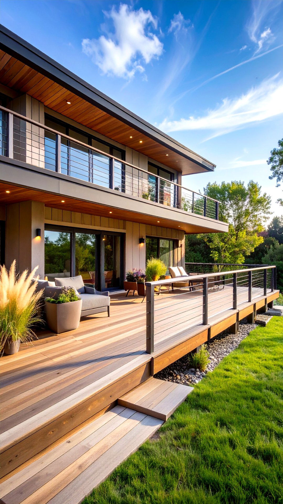 Wrap Around Deck and Cable Rail Expand a s House Exterior - 25 1980s house exterior ideas
