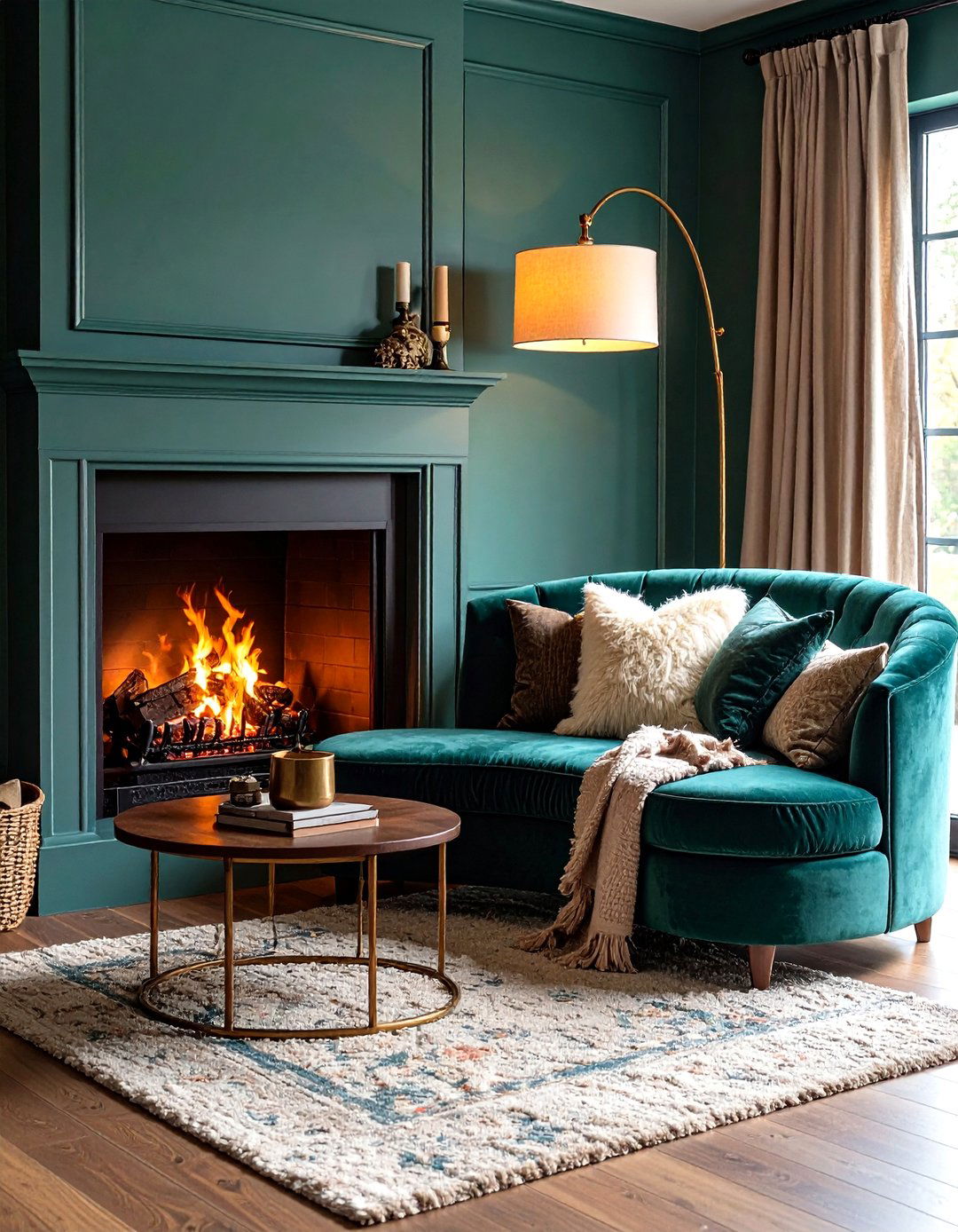 Wrap Seating into a Cozy Corner Niche - 25 off-center fireplace ideas