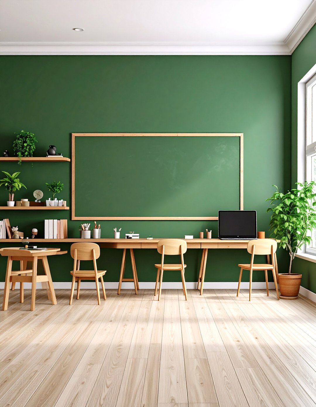 Writable Olive Chalkboard - 25 olive green accent wall ideas