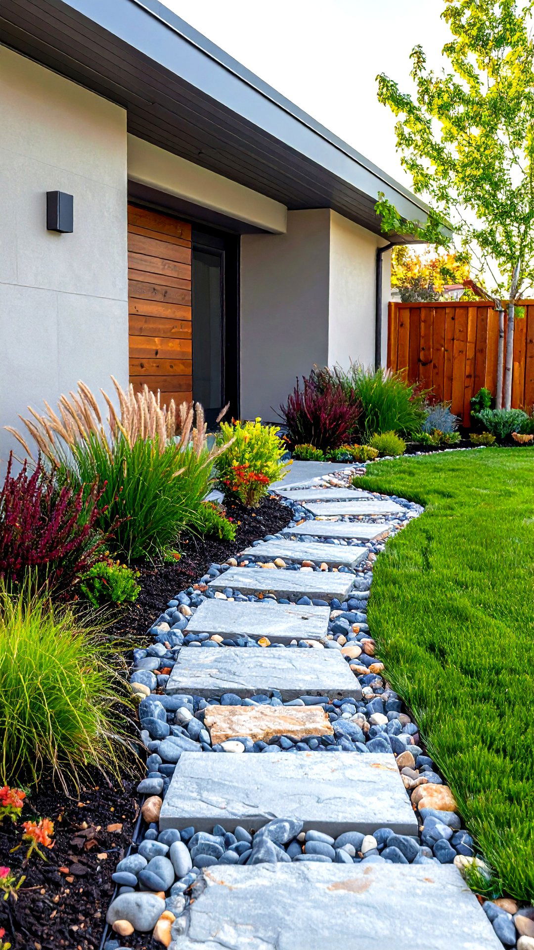 Xeriscape Ribbon Borders - 25 minimalist house exterior ideas