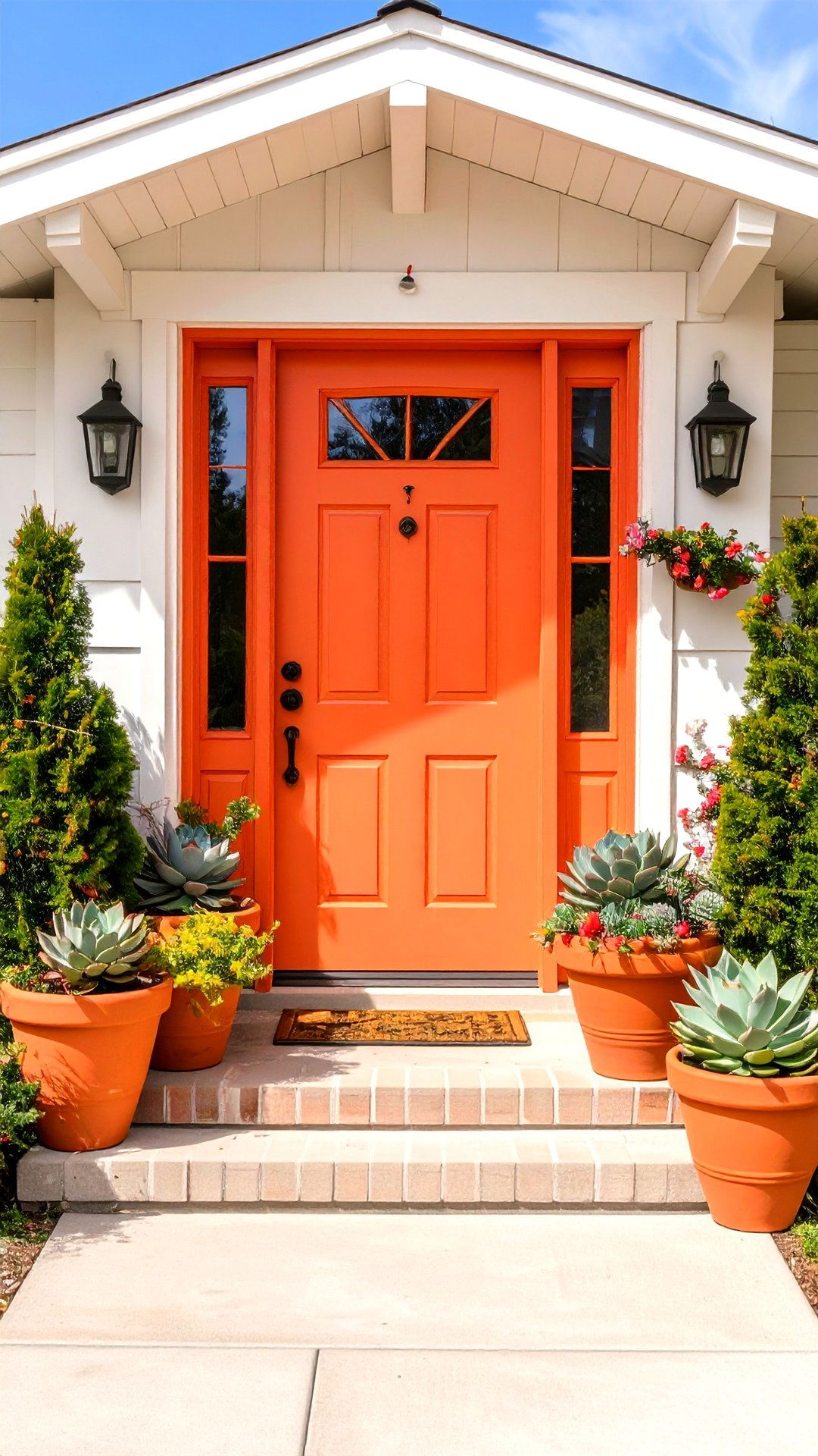 Youthful Coral Cedar Front Door - 25 cedar front door colors ideas