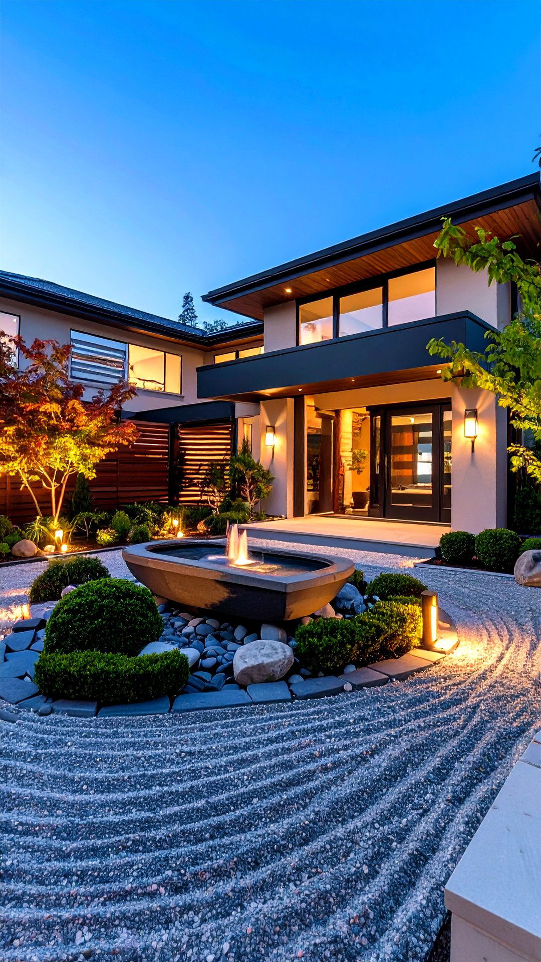 Zen Inspired Courtyard Calms the House Exterior - 25 aesthetic house exterior ideas