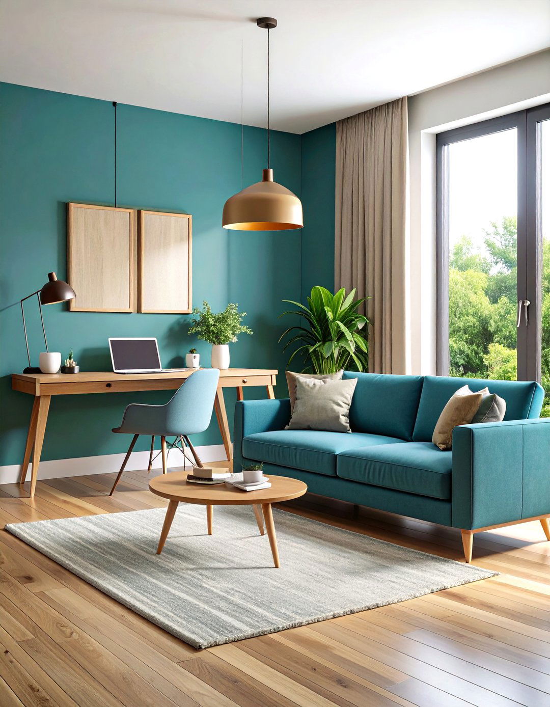 Zone a Work From Home Nook Inside the Living Room - 25 apartment small living room ideas