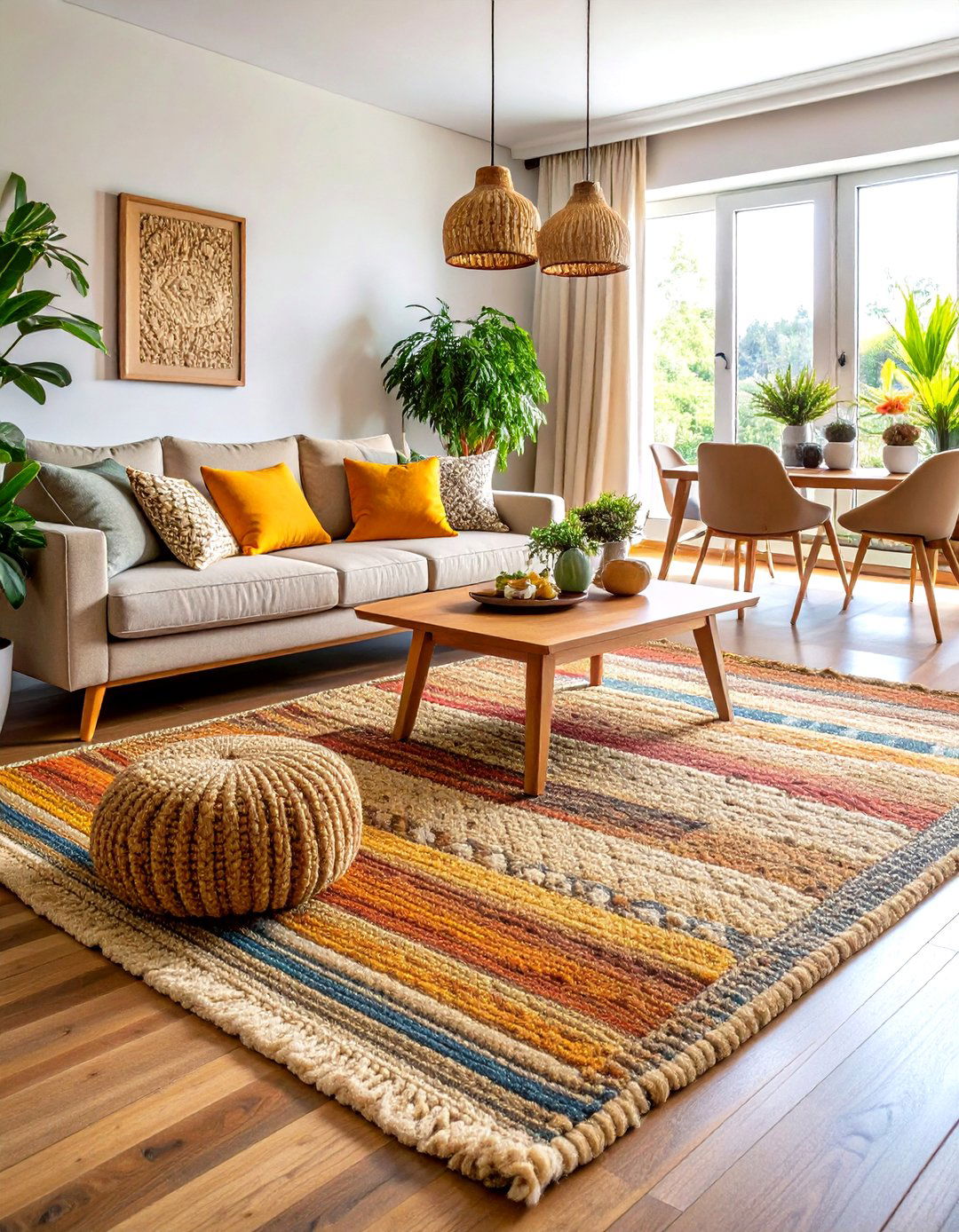 Zone with Area Rugs in an Open Floor Plan - 25 open floor plan ideas