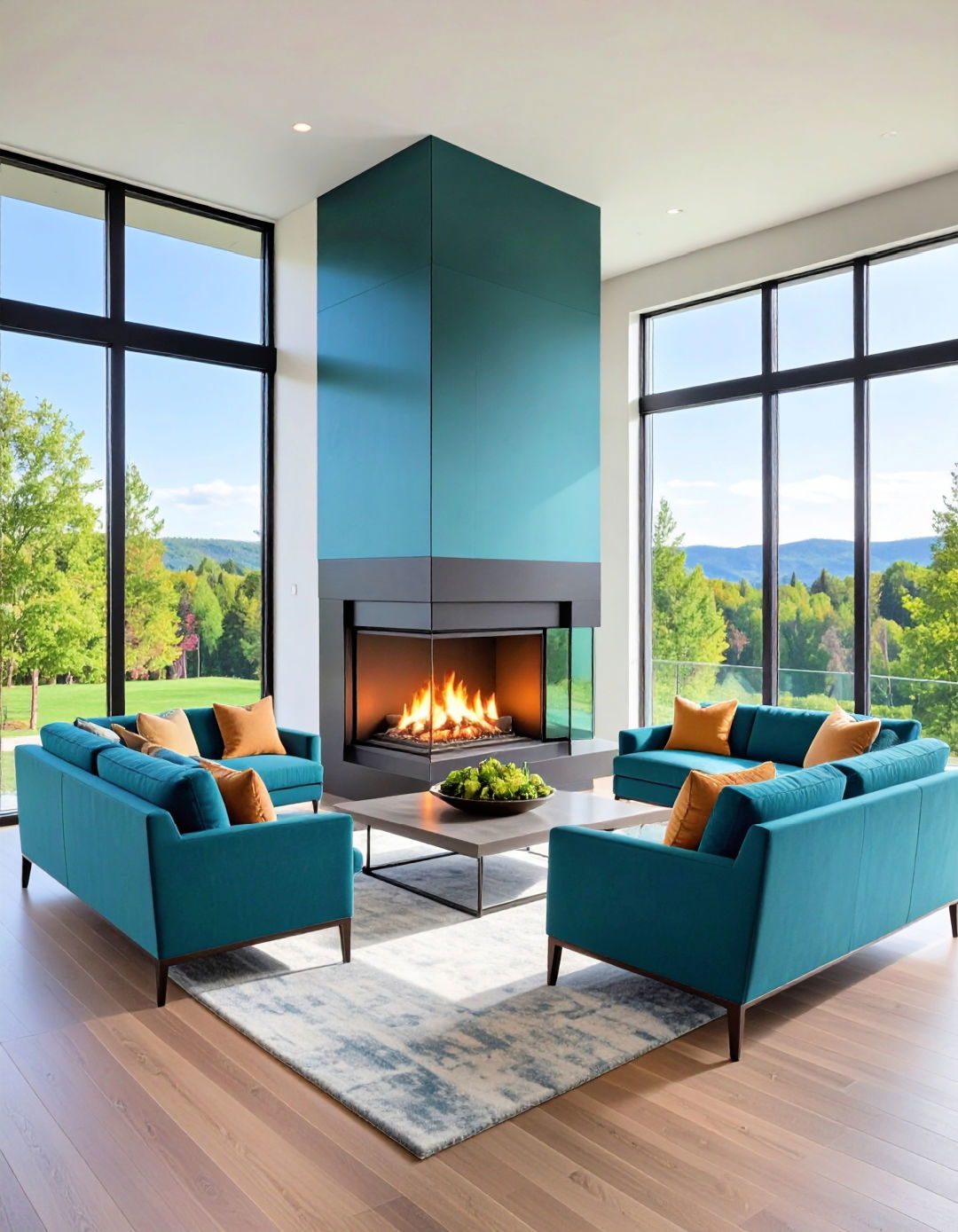 25 Striking 3-Sided Fireplace Ideas for Multi-Room Warmth & Style