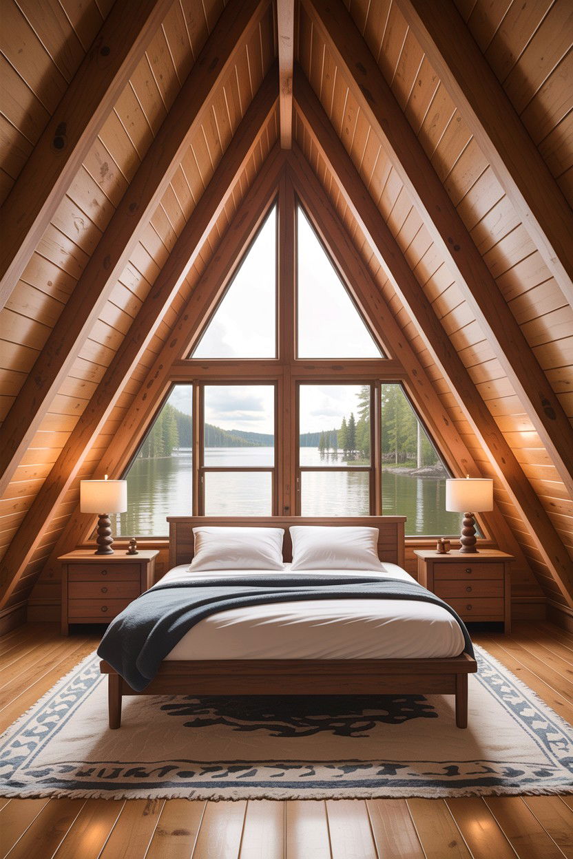 A frame lake house bedroom - 30 lake house bedroom ideas