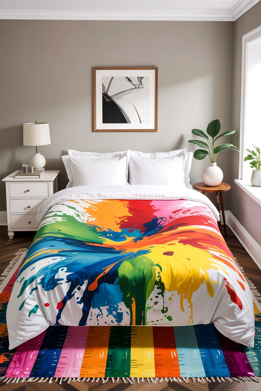 Abstract Art Print Comforter - 30 bedroom comforter sets