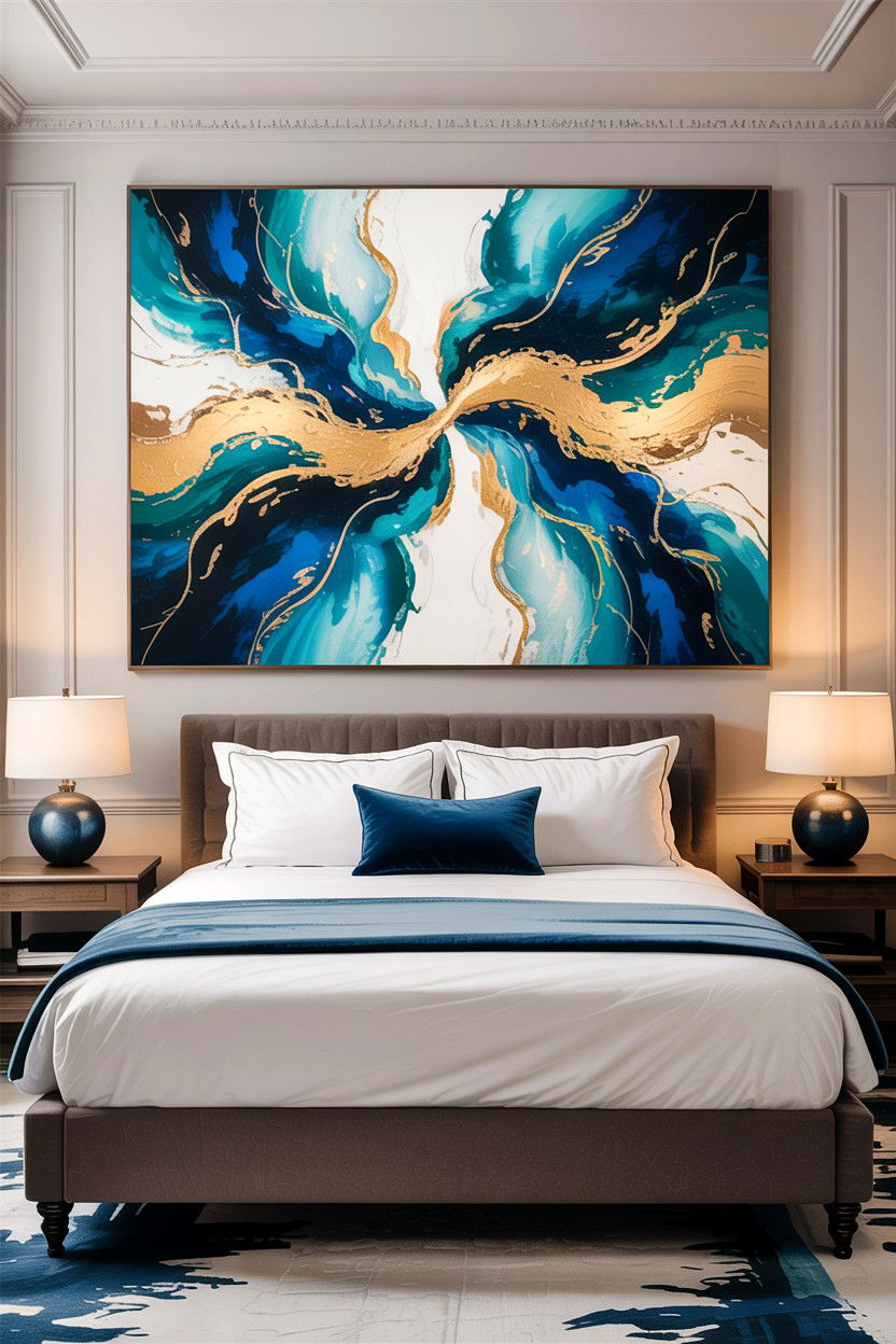 Abstract Art - 30 boutique hotel bedroom ideas