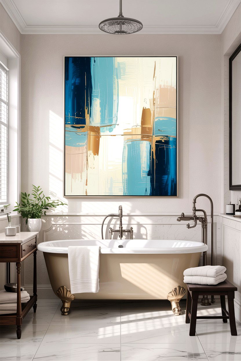 Abstract Bathroom Wall Art - 30 bathroom accessory styling ideas