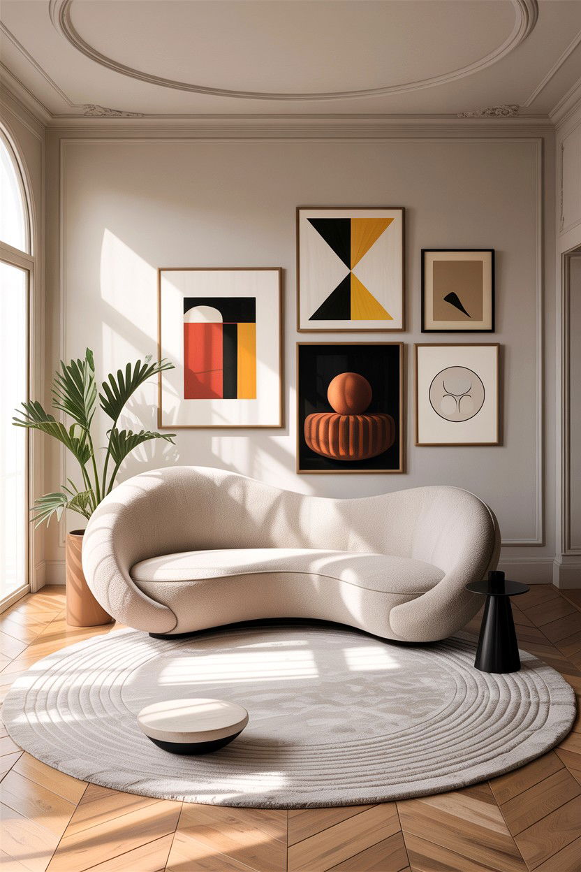 Abstract Shape Sofa - 30 living room designer furniture ideas