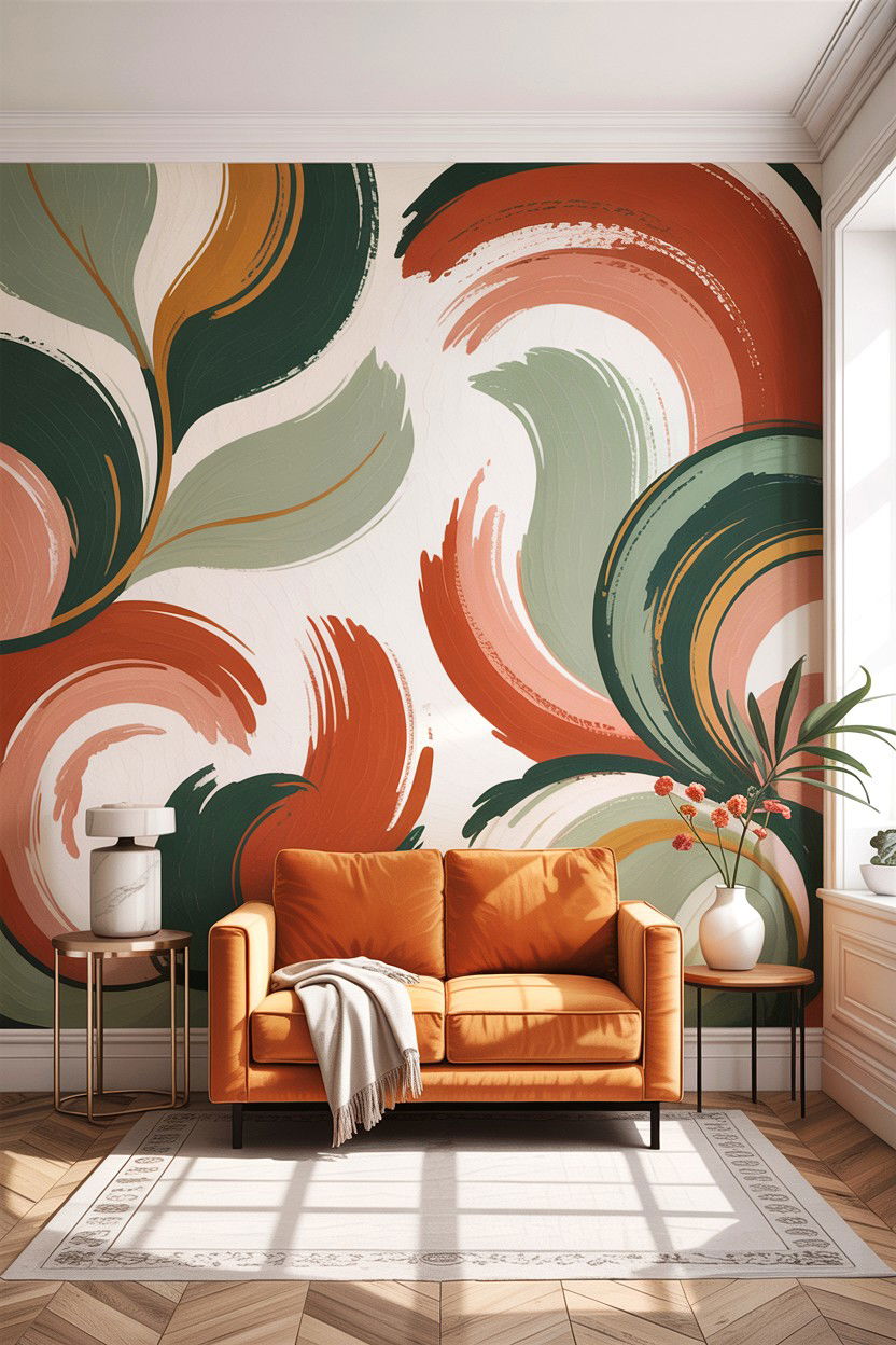 Abstract pattern wallpaper - 30 bedroom accent wall wallpapers
