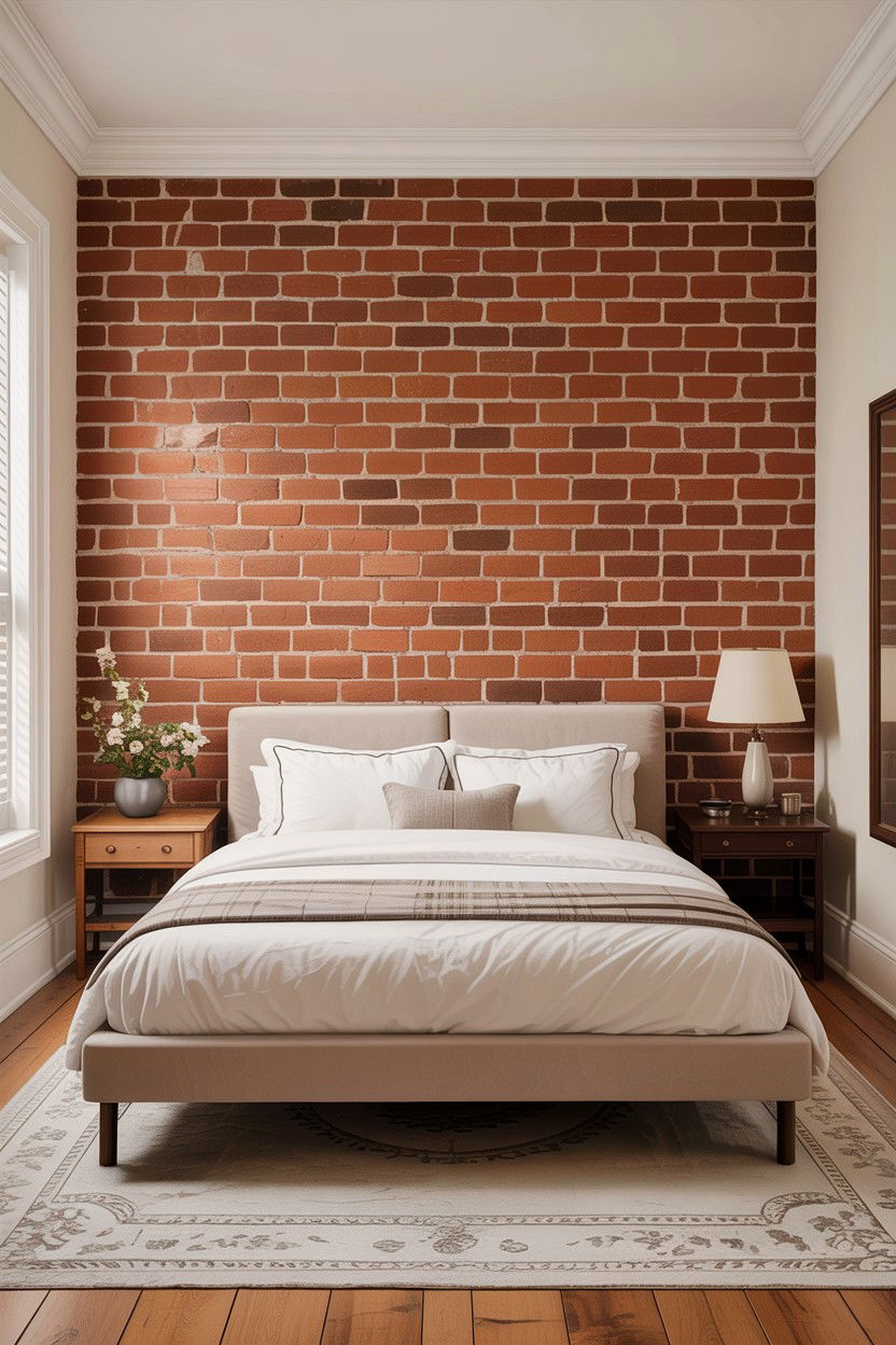 Accent Wall Brick Bedroom - 30 exposed brick bedroom ideas