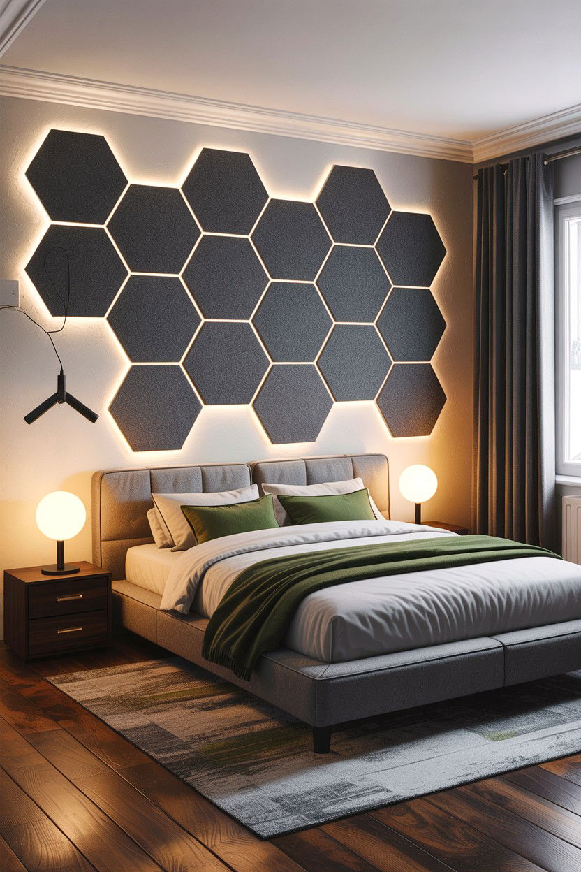 Acoustic wall panels - 30 bedroom textured walls