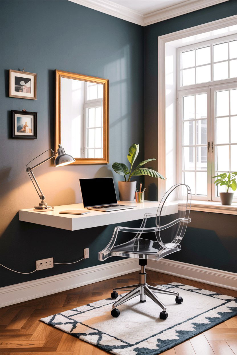 Acrylic chair for desk in living room - 30 living room ghost chair ideas