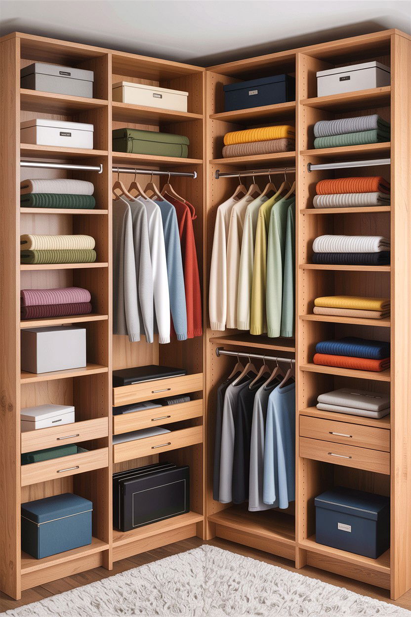 Adjustable Closet Shelving - 30 bedroom closet shelving ideas