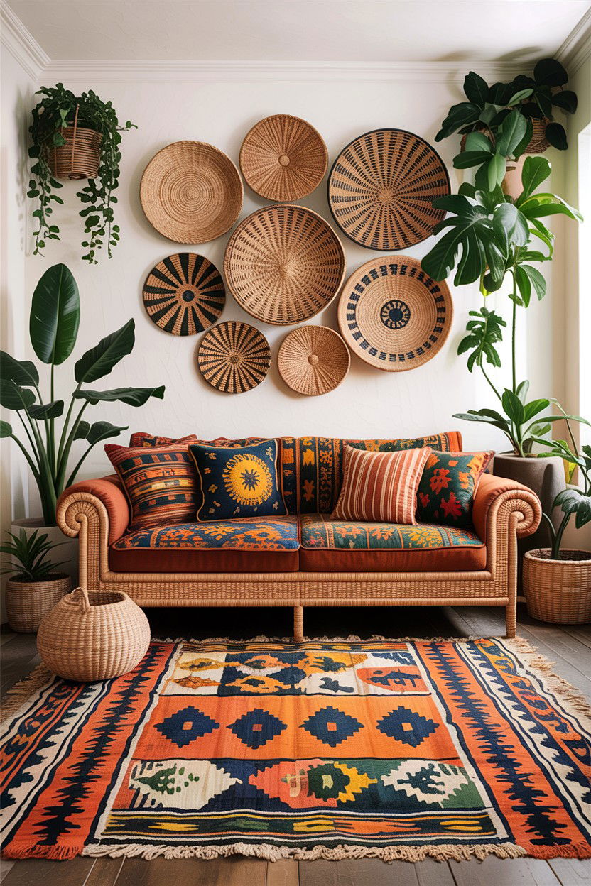 Afro Boho Living Room - 30 African living room ideas