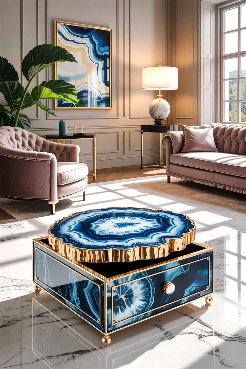 Agate Lid Box - 30 living room decorative boxes