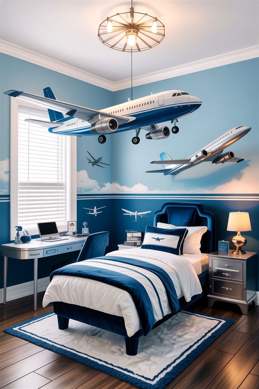 Airplane Theme Bedroom - 30 explorer bedroom ideas