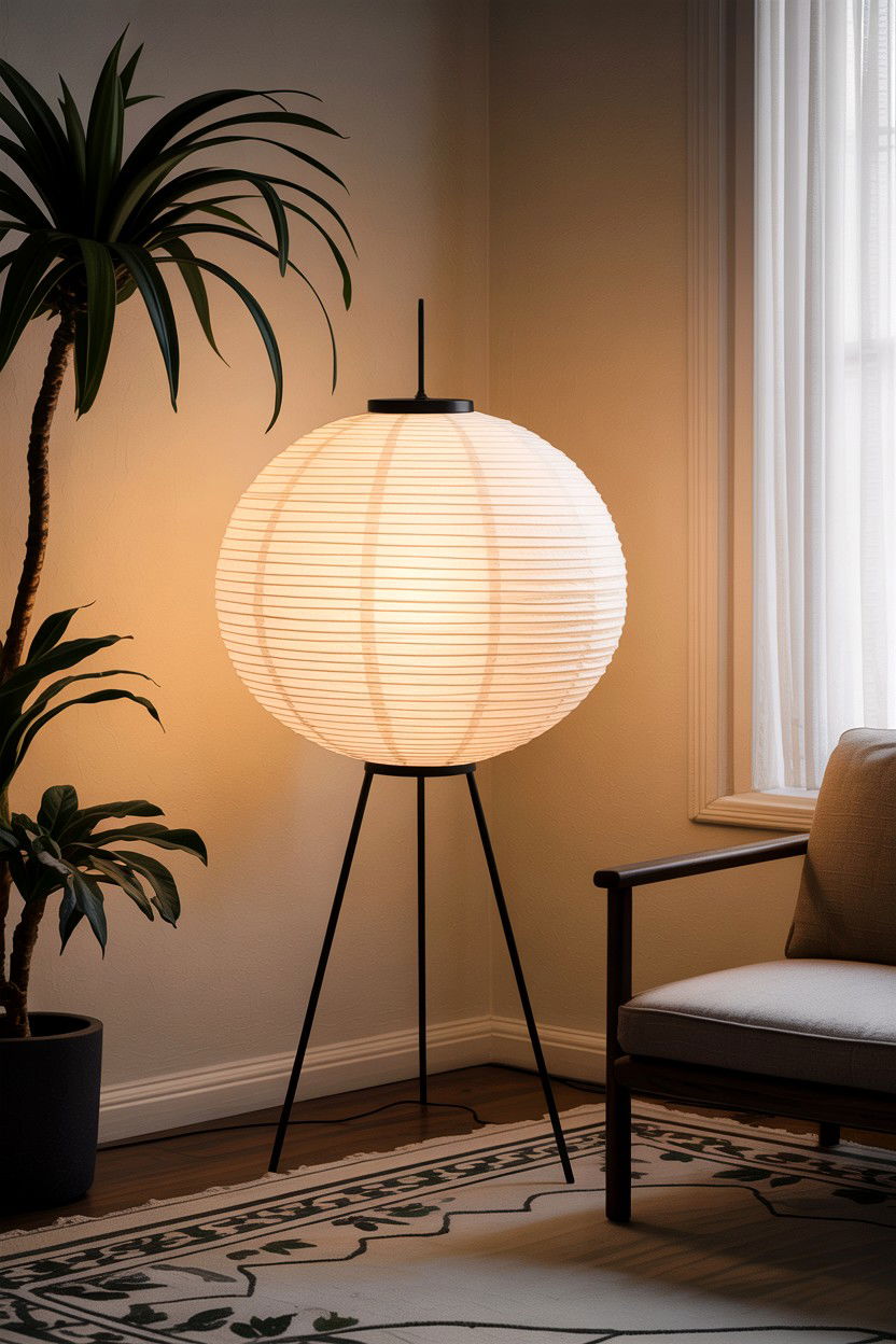 Akari Paper Lantern - 30 living room Japanese furniture ideas