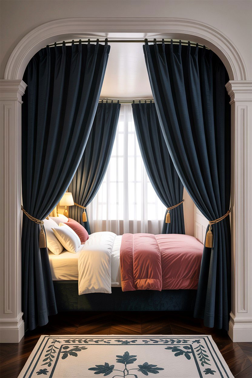 Alcove Bed Curtains - 30 bedroom built-in beds