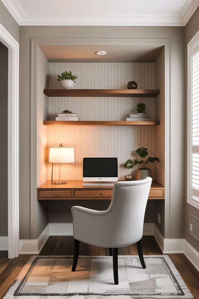 Alcove Office Space - 30 bedroom home office ideas