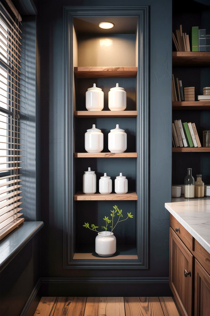 Alcove Shelving - 30 bathroom built-in storage ideas