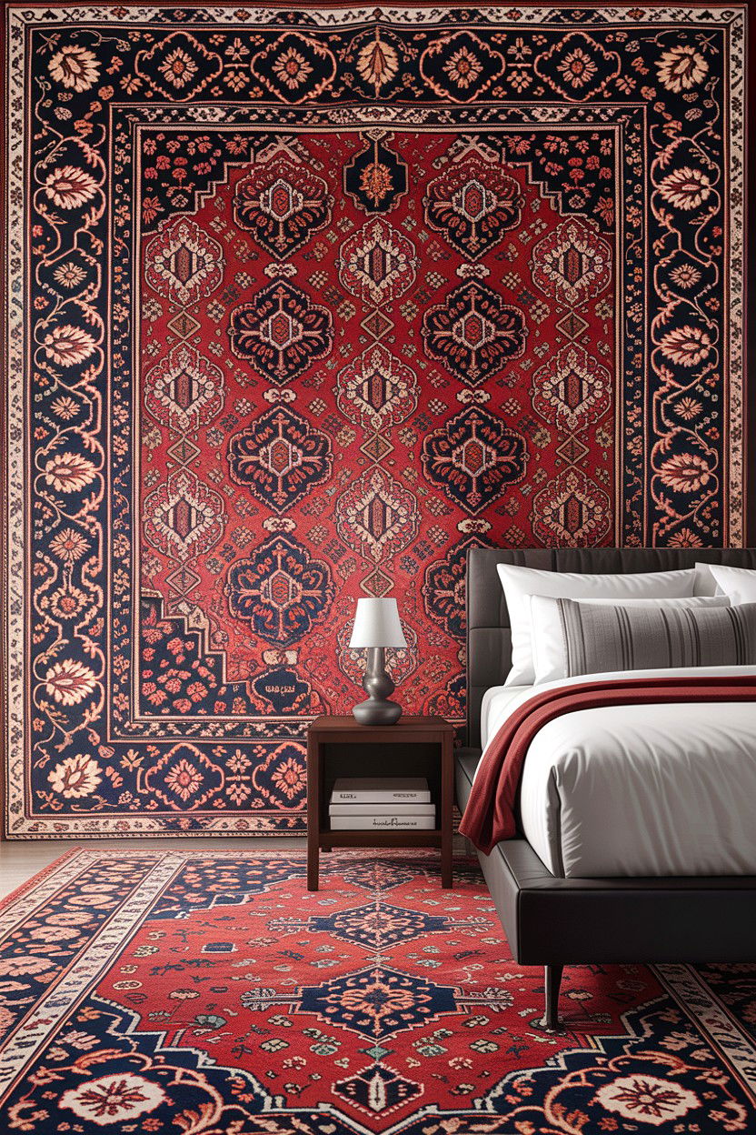 All Over Pattern Persian Rug Bedroom - 30 bedroom Persian rugs