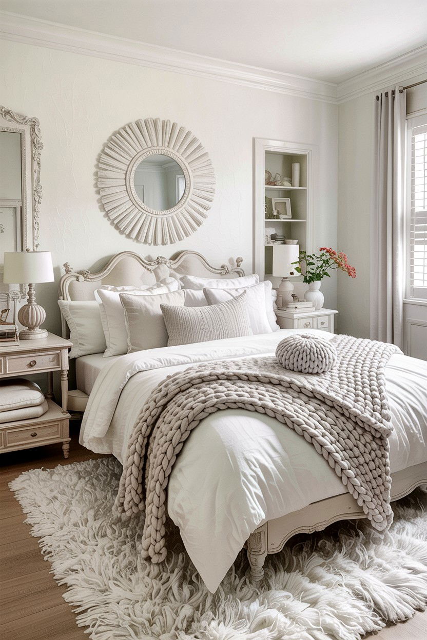 All White Bedroom - 30 feminine bedroom ideas