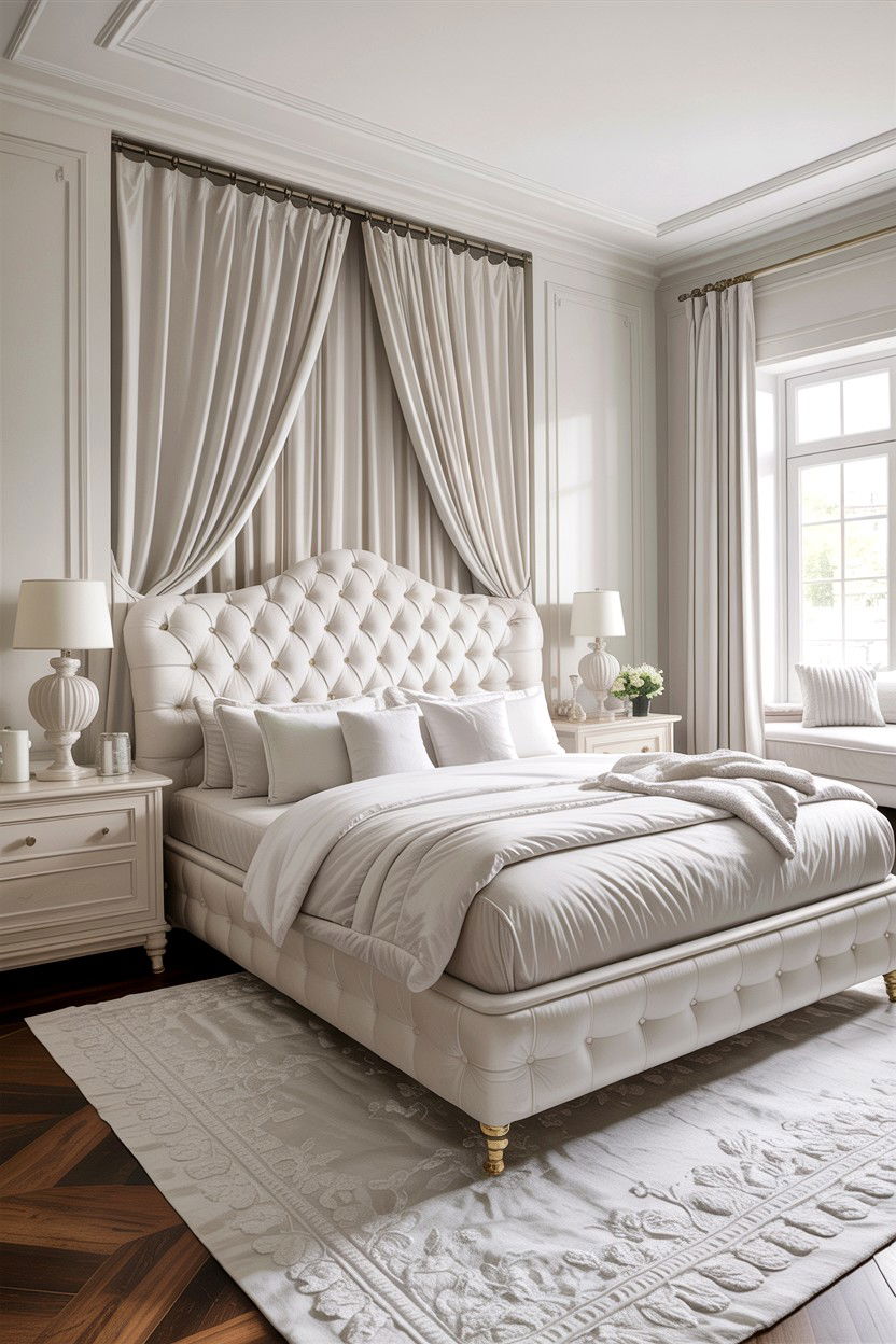 All White Master Bedroom - 30 bedroom white furniture ideas