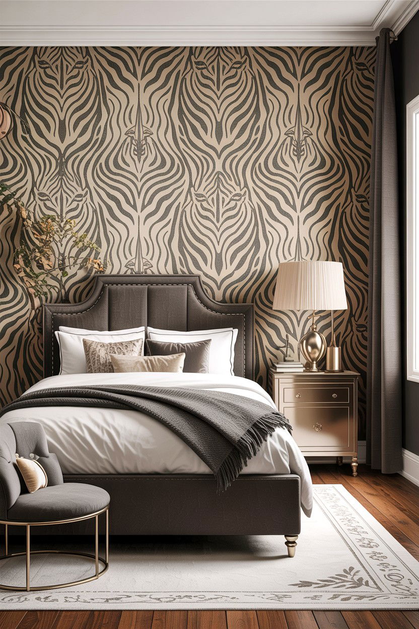 Animal Print Wall - 30 African bedroom ideas