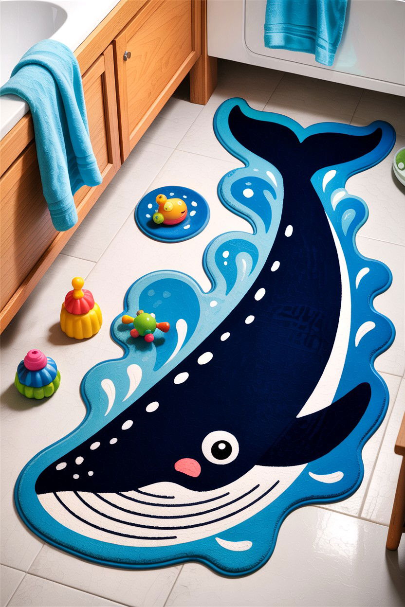 Animal Shape Bath Mat - 30 bath mat ideas