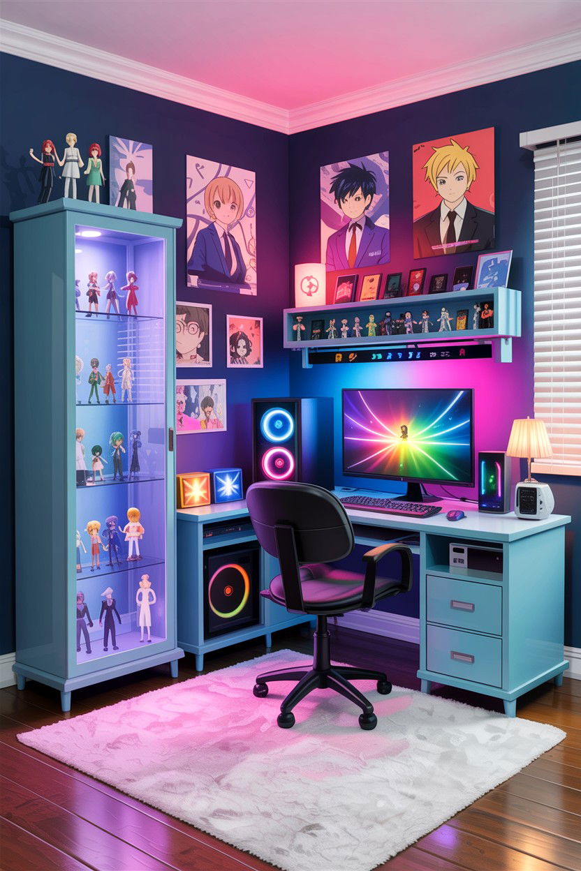 Anime Themed Gamer Bedroom - 30 gamer setup bedroom ideas