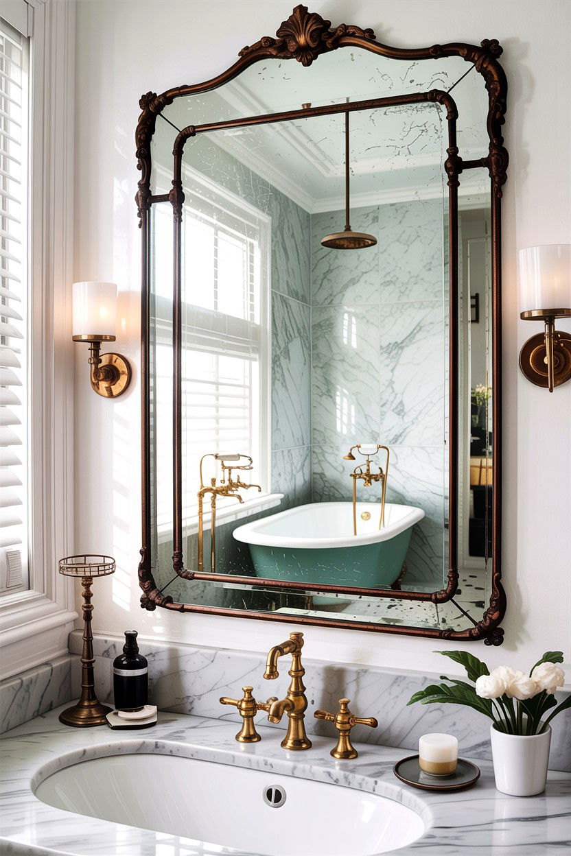 Antique Frameless Bathroom Mirror - 30 frameless bathroom mirror ideas