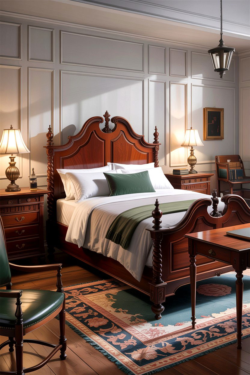 Antique Mahogany Furniture - 30 dark academia bedroom ideas