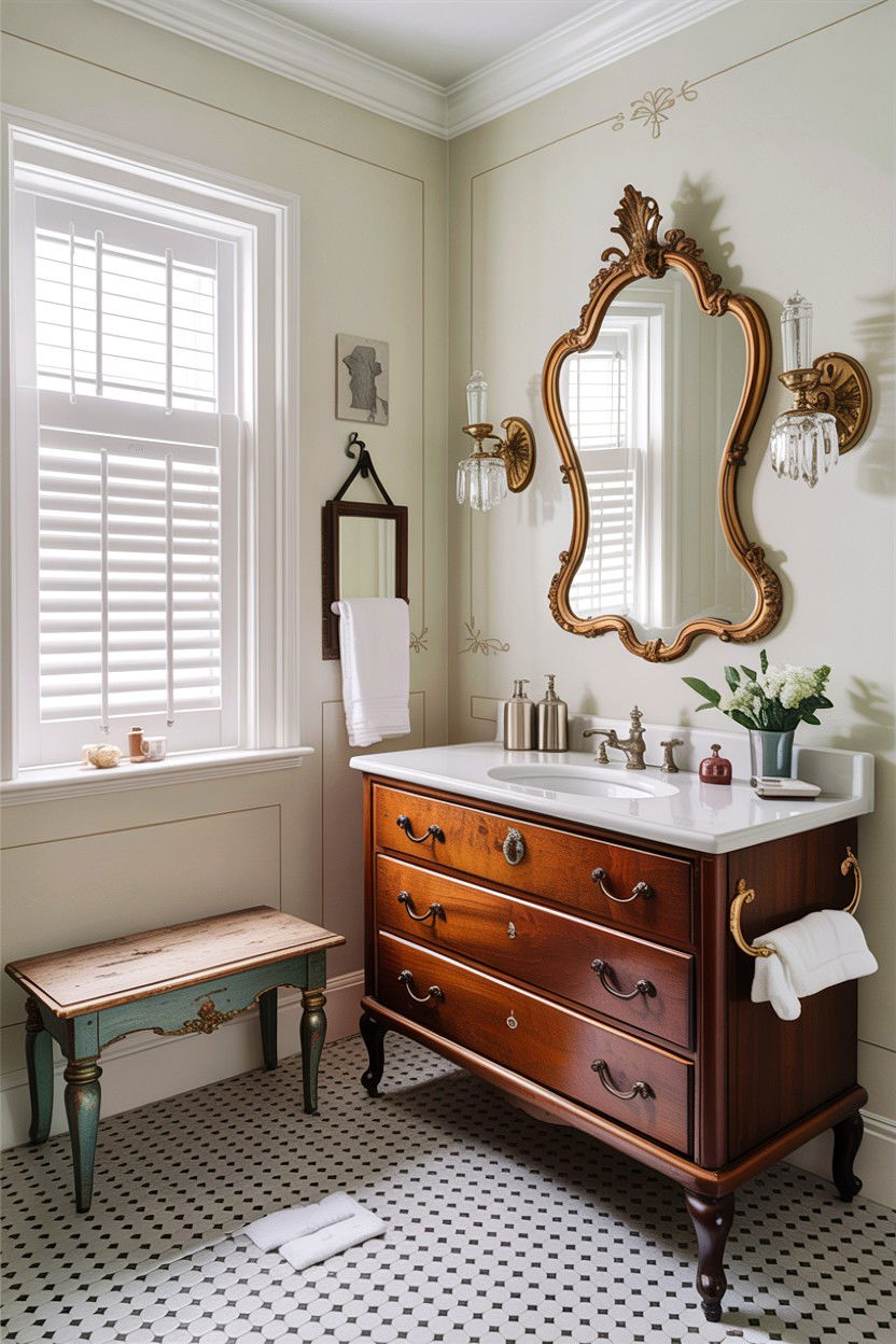 Antique Style Bathroom - 30 country bathroom ideas