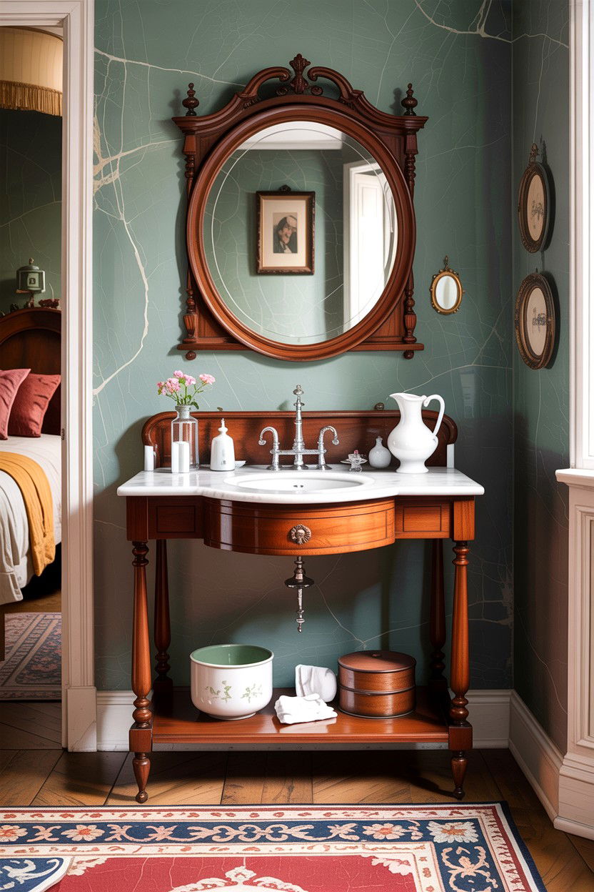 Antique Washstand - 30 Edwardian bedroom ideas