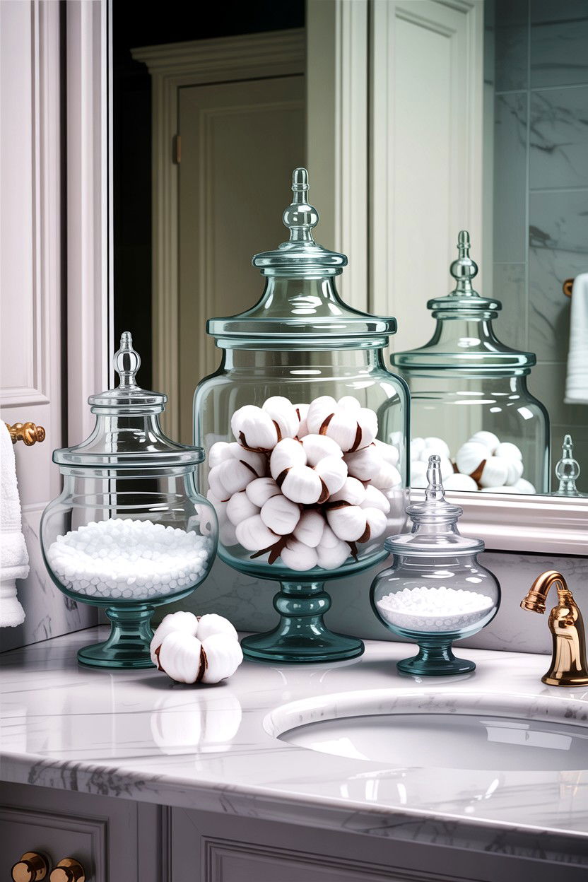 Apothecary Jars - 30 bathroom accessories ideas