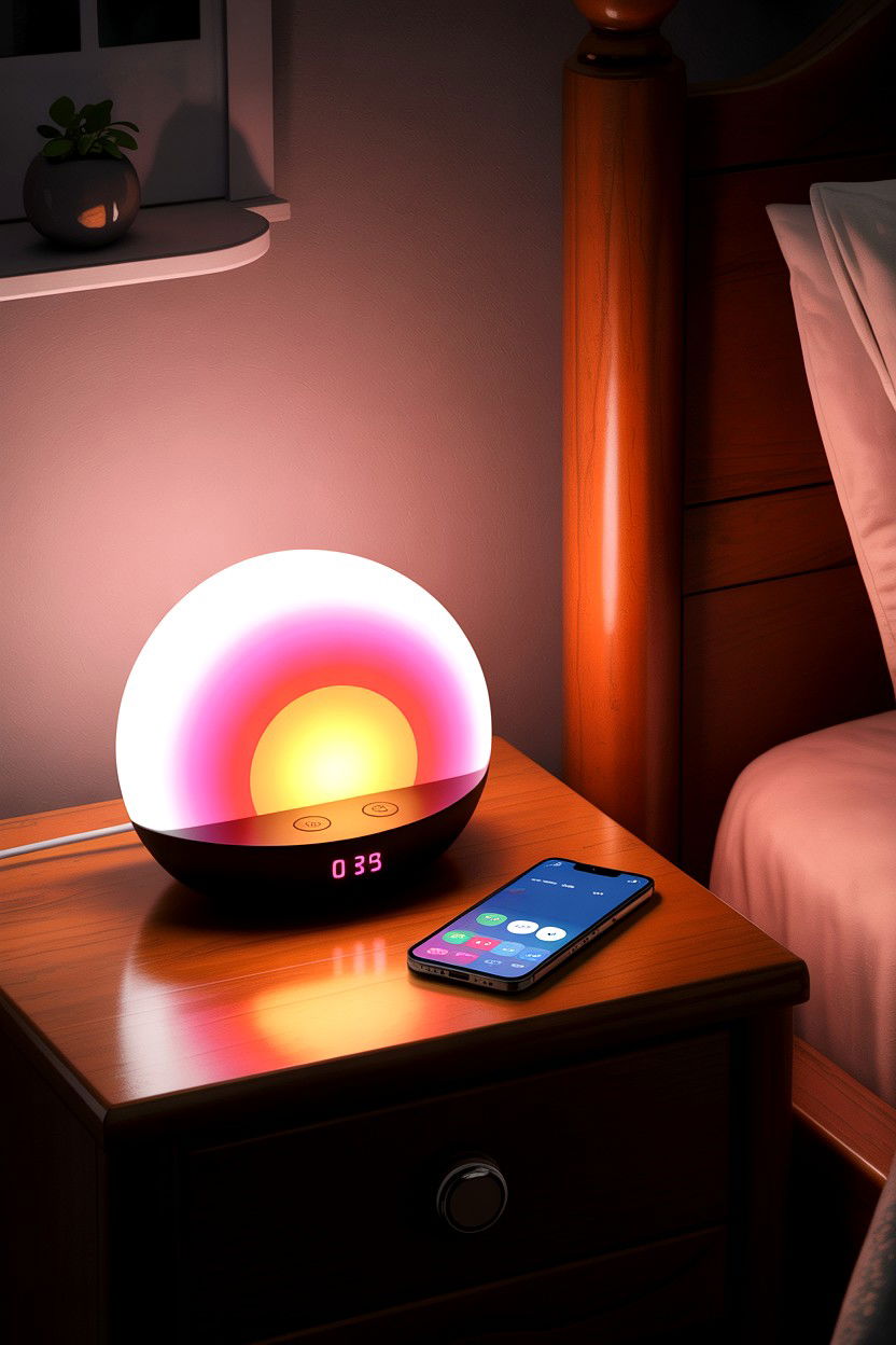 App Controlled Sunrise Alarm Clock - 30 bedroom sunrise alarm clocks