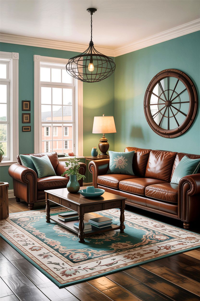 Aqua And Brown Living Room - 30 aqua living room ideas