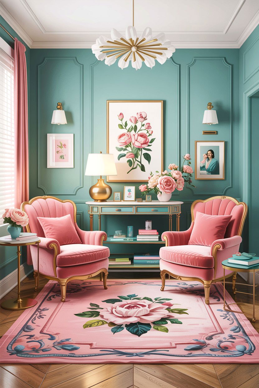 Aqua And Pink Living Room - 30 aqua living room ideas
