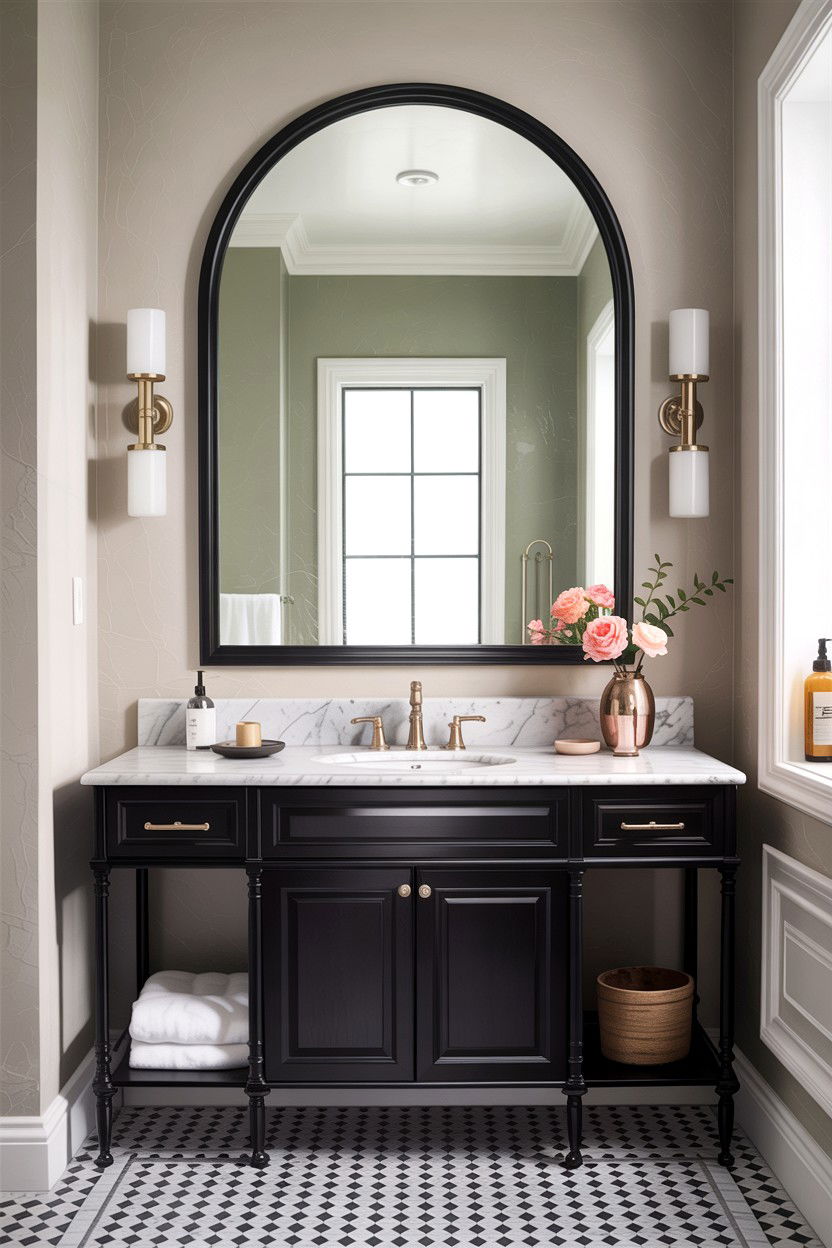 Arched Bathroom Mirror - 30 HGTV bathroom ideas