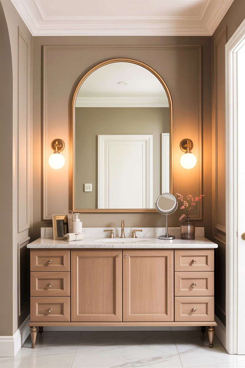 Arched Bathroom Mirror - 30 en-suite bathroom ideas