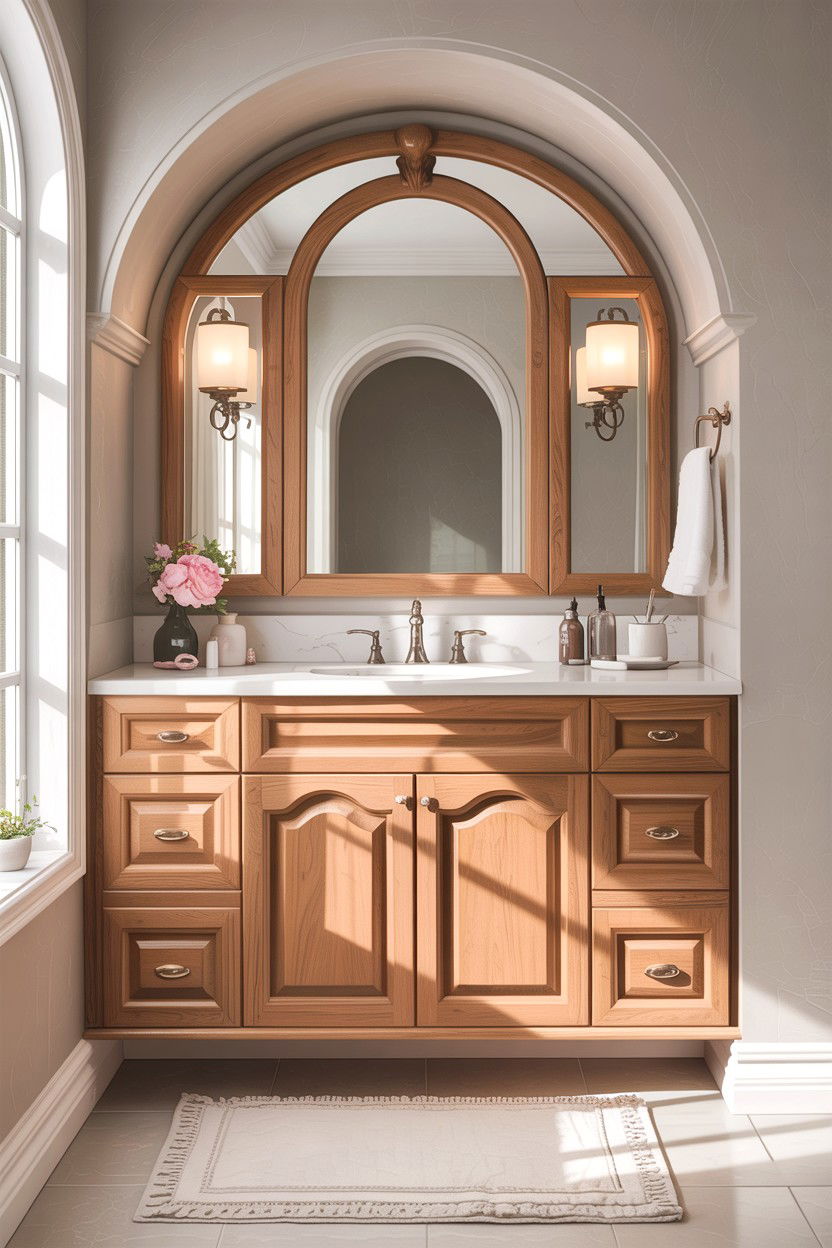 Arched Bathroom Vanity - 30 custom bathroom vanity ideas
