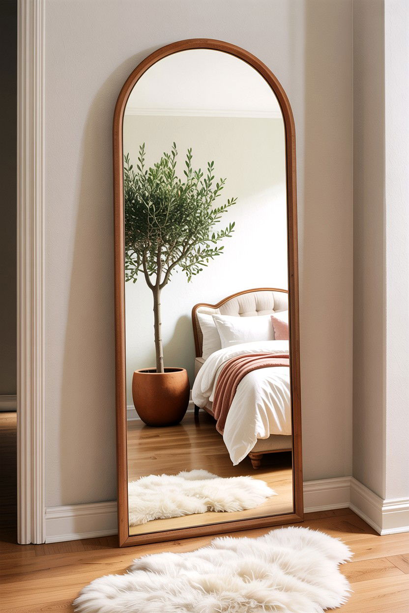 Arched Floor Mirror - 30 bedroom full length mirrors
